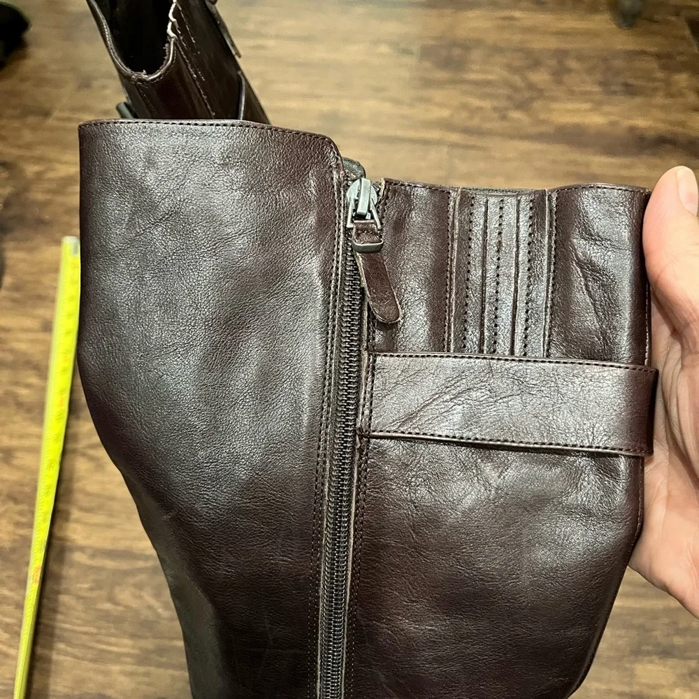 Via Spiga Idelissa Brown Leather‎ Riding Boots Size 8.5 EU40 - Picture 8 of 10